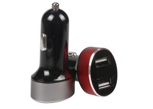 China Metal Shell Car Charger Adapter Output DC 3.1A Dual USB Over Current Protection wholesale