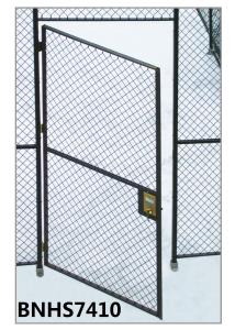 China Grey Color Wire Mesh Partition Panels Single Hinged Security Cage Door Antirust wholesale