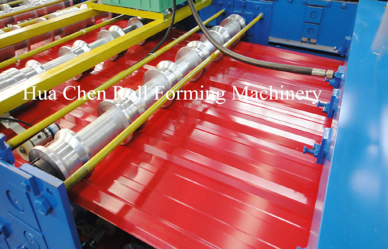 Asia Market 914 Material Roof Sheet Making Machine With SImens PLC Control