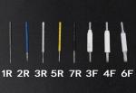 1R Permanent Makeup Eyebrow Needles / 1 Prong Round Mosaic Needle