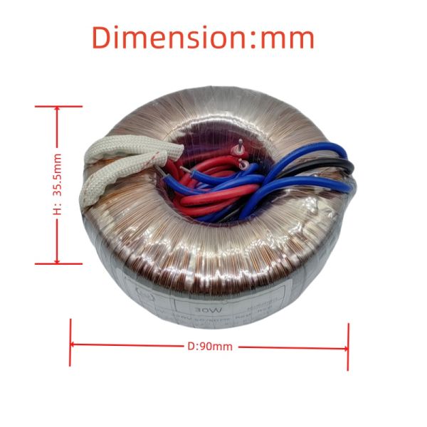100W Toroidal Transformer for Audio Power Inverter 115V-240V Input