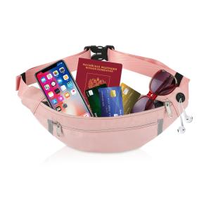 China Shoulder Wallet Fanny Pink Custom Waist Bag Hiking Crossbody For Women 12.8X9.6&quot; wholesale