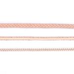 4mm 5mm 6mm Braided Polyester Cord Flat Knitting Narrow Ribbon