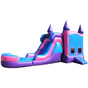 China Kids Moon Inflatable Bouncy Castle Jumping Bouncer Slide Combo For Playground Party wholesale