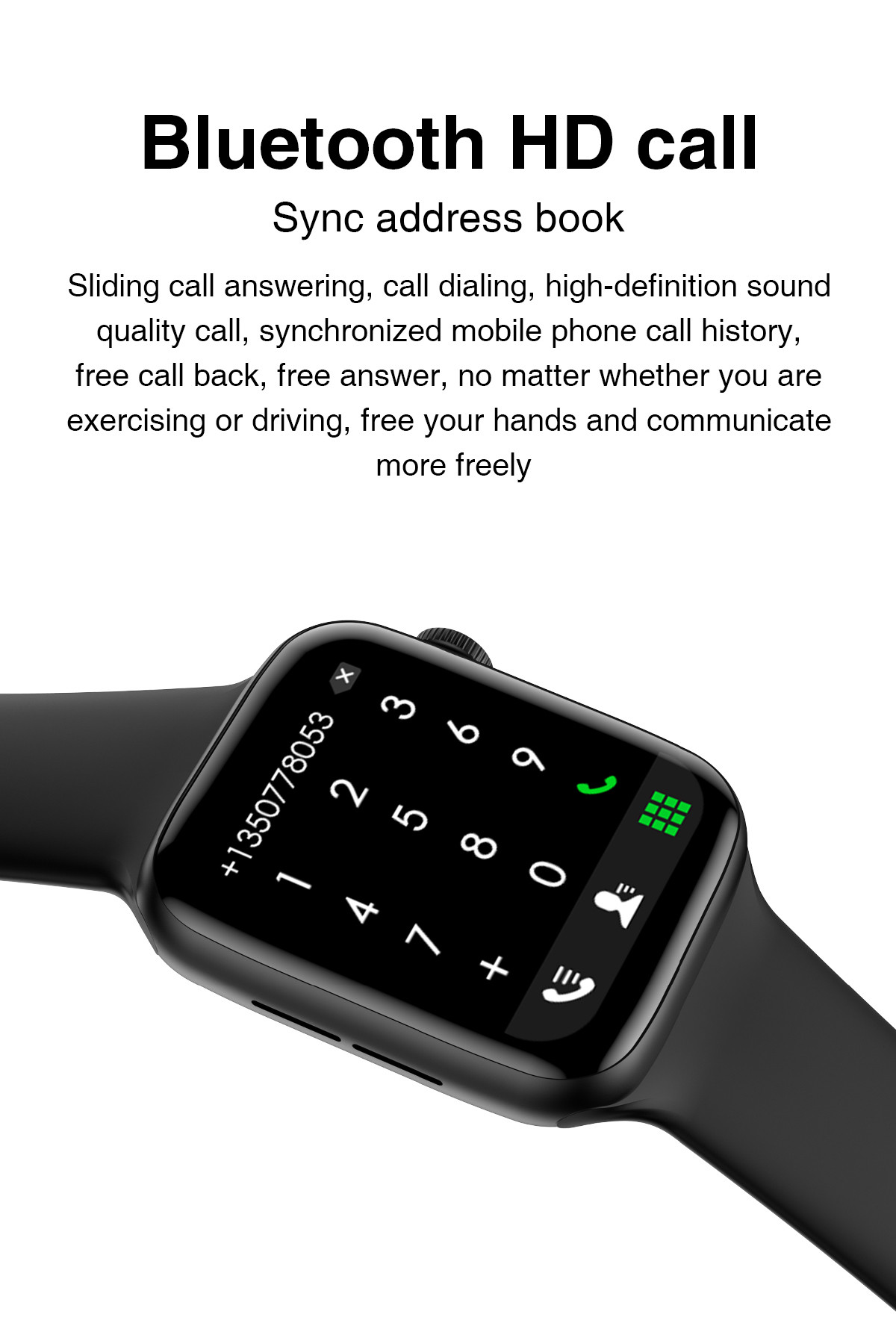 HW22 Ble Call Heart Rate Monitor Watch Smart Watch IWO 12Pro