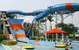 China Open or Close Spiral Water Slide / Blue Raft Slide for Commercial Water Park Equipment wholesale