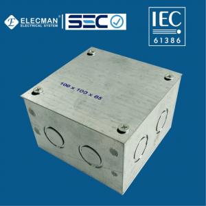 China IEC 61386 Steel Electrical Conduit Junction Box Welded Outside Electrical Junction Box on sale