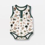 In Stocks Custom Color Printing Baby Rompers 97%Bamboo 3%Spandex Snaps Design