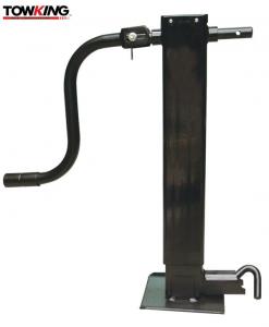 China 10000LB Heavy Duty Trailer Jack Side Pin With Handle 12.5 Travel Black Powder Coated wholesale