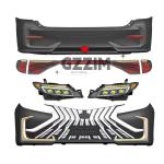 Body Kit For Toyota Previa Front Rear Bumper With Head Light Tail Light Black