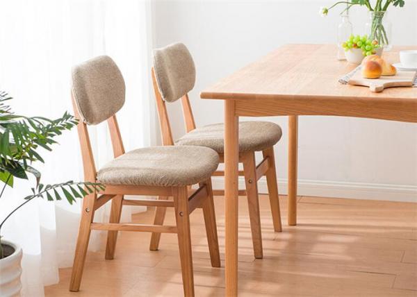 Quality Home Contemporary  Fabric Solid Wood Dining Chairs Natural Wood Color Eco -  Friendly for sale