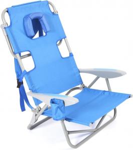 China Portable Adjustable Folding Beach Chairs Outdoor Lawn Lounge Reclining Chair Recliners Pillows for Patio,Poolside on sale