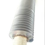 DELLOK Black Painted Carbon Steel Fin Tube with 16-40 Fins Welded 1.2-2.77mm