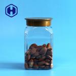 420ml Kernels Square Wide Mouth Plastic Jars With Lids Food Grade