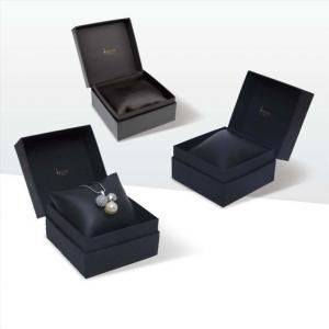 China Matte Black Ornaments Jewelry Paper Boxes , Cardboard Watch Box wholesale