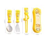 Stainless Steel Children's Flatware Silverware Cartoon Cow Spoon Fork 19*4.5CM
