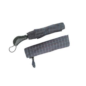 China Fully Automatic Large Mens Three Fold Umbrella With Luxury Handle And Firberglass Ribs wholesale
