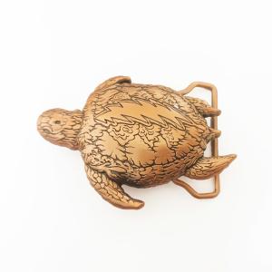 China Antique Copper Zinc Alloy Die Cast Belt Buckle With 3D Tortoise Design wholesale