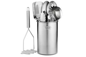 China Non Stick Stainless Steel Kitchen Utensil Sets Fingerprintfree OEM Available wholesale