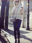 Gray Long Sleeve Turtleneck Pullover Women Fall Winter Warm New Design Loose