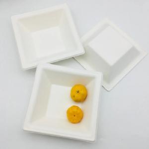 China Square Biodegradable Sugarcane Bagasse Bowl 24oz Paper Containers With Lids wholesale