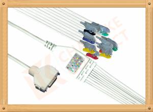 China Fukuda Denshi Ecg Monitor Cable Flexibility And Durability With 10 Leads wholesale