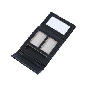 China Black Empty Eyeshadow And Blush Palette C2S PAPER With Brush wholesale