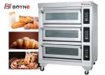 Stainless steel Comercial Microcomputer Three Deck Six Trays Electric Bakery