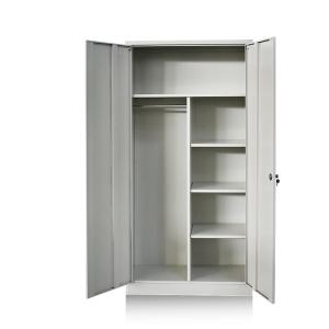 China Double Doors 4 Shelves Metal Storage Cabinet For Clothes And Files wholesale