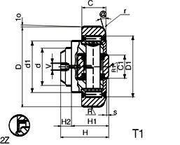 Bearings for Material Handling System: Standard Combined Bearings AWD037-174.2Z