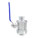 ISO9001 Standard 3PC Clamped Ball Valve in 304 316 Stainless Steel with Model NO