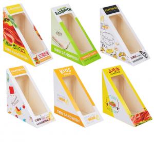 China Custom Printing Sandwich Paper Color Box Packaging With Window Manufacturer on sale