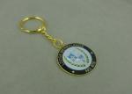 Mini Promotional Keychain for School , Customized Antique Silver Baseball Key