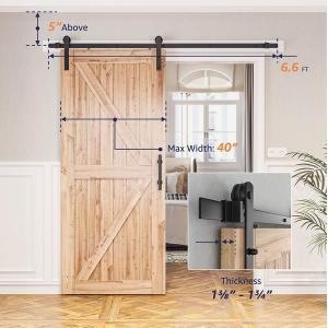 China Customized Color 6.6 FT Heavy Duty Sturdy Sliding Barn Door Hardware Kit for Industry wholesale