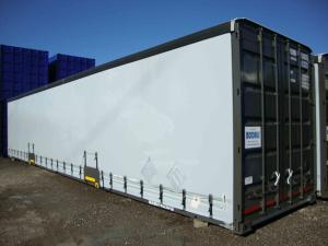 China Pallet Wide 45ft Curtain Side Shipping Container Easy Loading Unloading wholesale