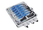 Indoor Wall Mount Fiber Optic Distribution Splitter Box 12 Cores Ip65 1 Inlet 2
