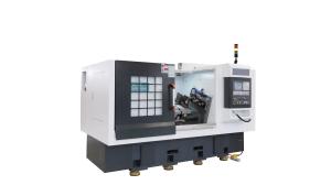 China Dual Spindle Inclined Bed Machine For Simultaneous Bilateral Machining wholesale