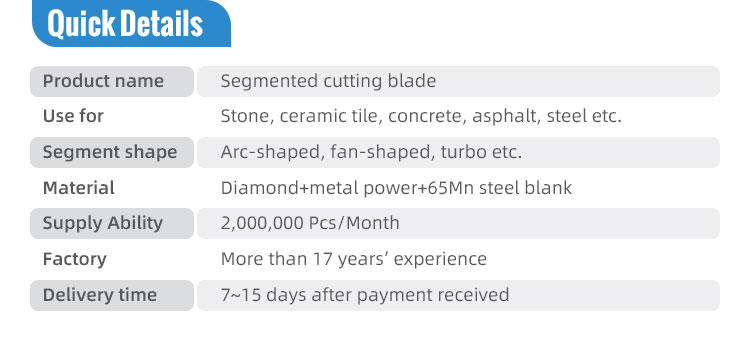 Segmented Teeth Cutter Disc for Dry Cutting of Sharpness Diamond Tool Sandstone Brick