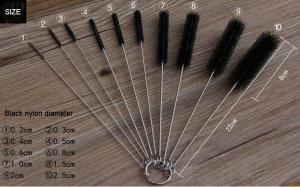China Shenzhen Soft bristle design long cleaning nylon tube brush， eco friendly suction tube cleaning brush wholesale