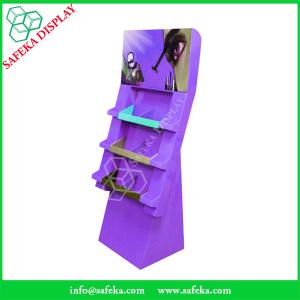 China Cardboard Eye shadow display stand China retail display Manufacturer floor standing pop up display rack for makeups wholesale