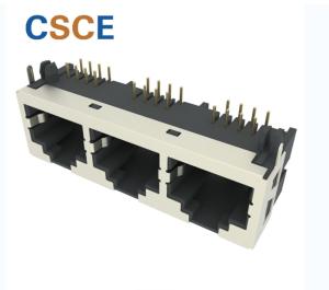 China 1×4 6P6C 8P8C Female Shielded RJ45 Jack For PCB wholesale