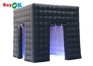 China Stage Decoration Portable Inflatable Photo Booth Enclosure Black Color on sale