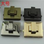 Factory Price Nickle Free Plating Gold Zinc Alloy Rectangle Metal Twist Turn