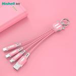 Multifunctional 3 In 1 Mobile Phone USB Cables Multicolor Durable
