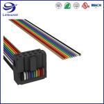 AMP Latch Black 2.54mm 2row IDC connector for electronic wire harness