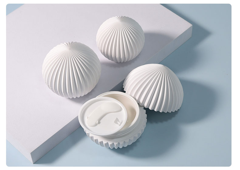 50g Skin Care Cream Jar Sphere Shape Cosmetic Plastic Jars Customized For Packaging