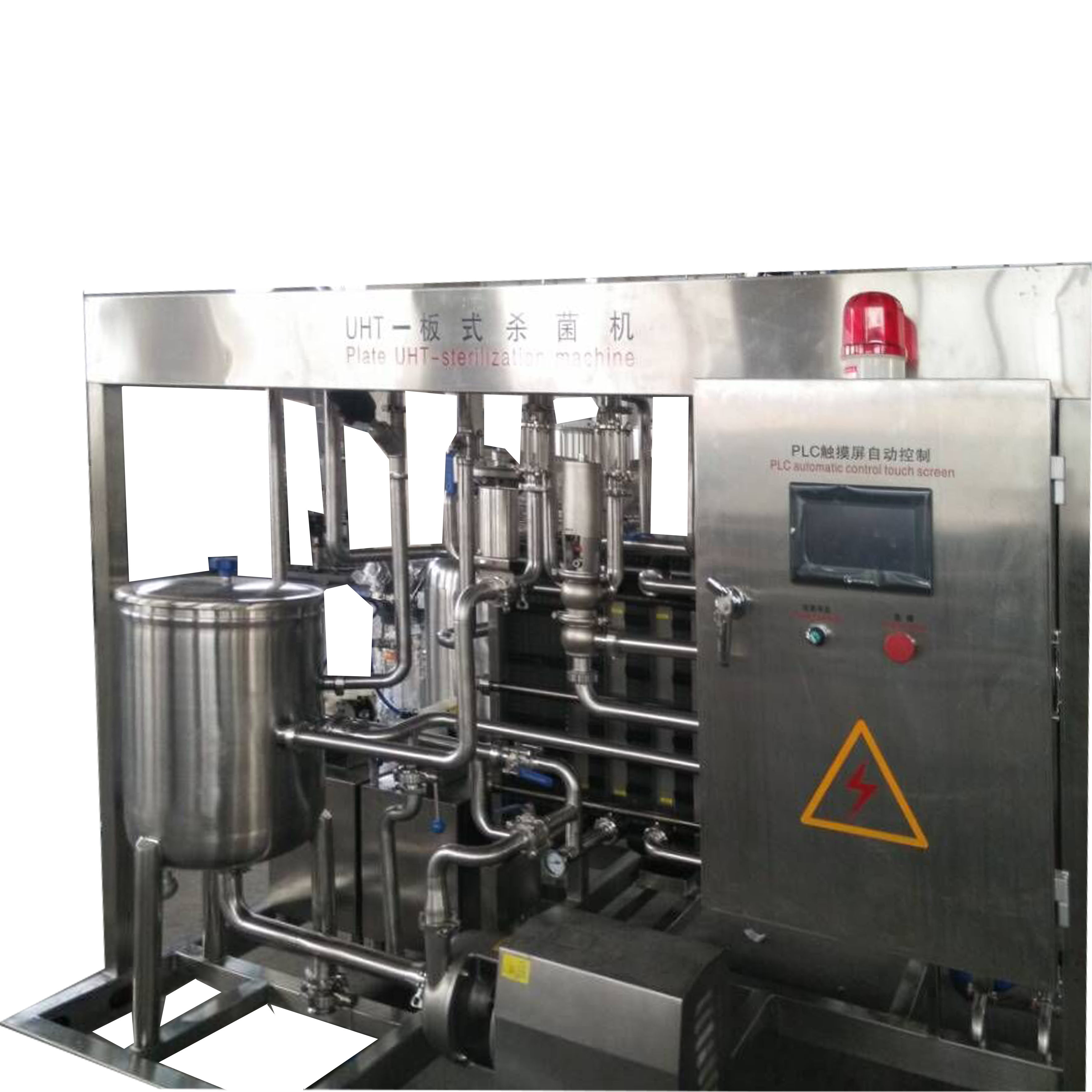 2000 L/H Plate UHT Sterilizer For Fresh Milk Beverage And Juice