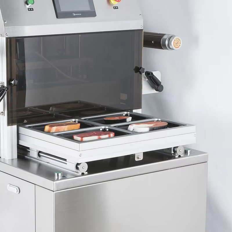 Seafood Tilapia Skin Vacuum Packing Machine with Tray and Vacuum Suction