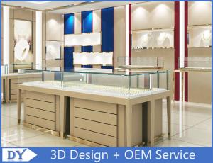 China High End Store Jewelry Display Cases , Wood Gold Shop Jewelry Showroom Furniture wholesale