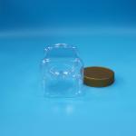 Unique Shape Good Airtight Transparent PET Candy Plastic Food Grade Jar Screw